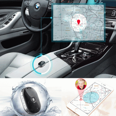 Mini GPS εντοπισμού θέσης Q60-BK 400mAh αδιάβροχο μαύρο για απομακρυσμένη παρακολούθηση