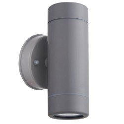 Απλίκα πλαστική διπλής κατεύθυνσης UP-DOWN LED Φ60mm GU10 γκρι PP WALL LIGHT IP44 Απλίκα πλαστική διπλής κατεύθυνσης UP-DOWN LED Φ60mm GU10 γκρι PP WALL LIGHT IP44