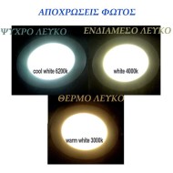 Φωτιστικό LED σποτ ψευδοροφής 7W 230V πλαστικό στρόγγυλο 3000k θερμό λευκό φως 560lumen Φωτιστικό LED σποτ ψευδοροφής 7W 230V πλαστικό στρόγγυλο 3000k θερμό λευκό φως 560lumen