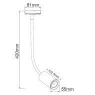 Σποτ led ράγας 2 καλωδίων λευκό 10W 230V 3000k θερμό λευκό φως 850lm δέσμης 24° Σποτ led ράγας 2 καλωδίων λευκό 10W 230V 3000k θερμό λευκό φως 850lm δέσμης 24°