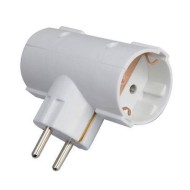 Ταφ σούκο 2 εξόδων λευκό 3500W 220-240V με προστασία επαφών Ταφ σούκο 2 εξόδων λευκό 3500W 220-240V με προστασία επαφών