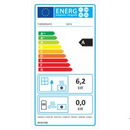 Σόμπα PELLET GSP 6 θερμική ισχύς  2,2-6,16 kw με ρύθμιση ανεμιστήρα σε 5 επίπεδα σε εκρού χρώμα μέγιστη κάλυψη 114τ.μ.