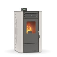 Σόμπα PELLET GSP 6 θερμική ισχύς  2,2-6,16 kw με ρύθμιση ανεμιστήρα σε 5 επίπεδα σε εκρού χρώμα μέγιστη κάλυψη 114τ.μ.