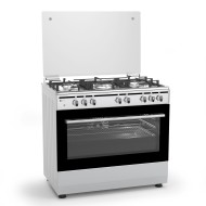 Κουζίνα Αερίου Inox TGS 7000 IX MULTIGAS με ηλεκτρικό γκριλ και 5 τρόπους ψησίματος  90x84x60cm