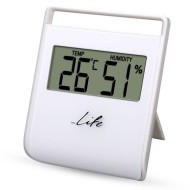 Ψηφιακό θερμόμετρο / υγρόμετρο λευκό LIFE WES-102 εσωτερικού χώρου