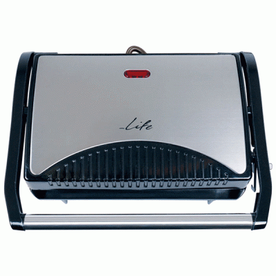 Τοστιέρα με grill πλάκες LIFE STG-100 INOX 700W με αντικολλητική επίστρωση για εύκολο καθάρισμα Τοστιέρα με grill πλάκες LIFE STG-100 INOX 700W με αντικολλητική επίστρωση για εύκολο καθάρισμα