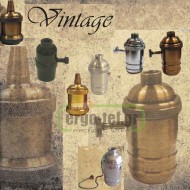 Διακοσμητικό ντουί Vintage E27 χρυσό γυαλιστερό μεταλλικό με διακοπτάκι αλυσίδα Διακοσμητικό ντουί Vintage E27 χρυσό γυαλιστερό μεταλλικό με διακοπτάκι αλυσίδα