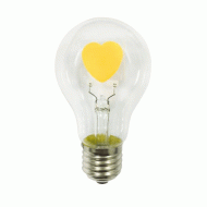 Διακοσμητική λάμπα led αχλάδι E27 2W 230V AC 2700k θερμό λευκό φως 200lm με σχέδιο καρδιά