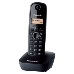 Ασύρματο τηλέφωνο Panasonic μαύρο KX-TG1611GRH Ελληνικό μενού με αναγνώριση και φωτιζόμενη οθόνη 