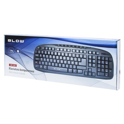 Πληκτρολόγιο BLOW KP-112 USB σε μαύρο χρώμα & μήκος καλωδίου 1.5m