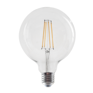 Λάμπα led filament globe E27 G125 8W 230V AC 2700k θερμό λευκό φως 980lm δέσμης 360°