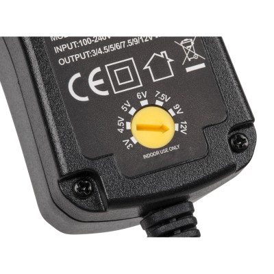 Ρυθμιζόμενο Universal Τροφοδοτικό 3-12V 1000mA 12W με σετ βυσμάτων DM PRO Power