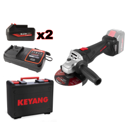 Σετ γωνιακός τροχός μπαταρίας Brushless 125mm αδιάβροχος & με διάρκεια πλήρης φόρτισης 15′ Keyang Σετ γωνιακός τροχός μπαταρίας Brushless 125mm αδιάβροχος & με διάρκεια πλήρης φόρτισης 15′ Keyang