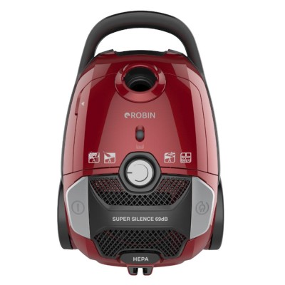 Ηλεκτρική σκούπα Robin RB-1801 RED 700W κόκκινη με χωρητικότητα σακούλας 3lt