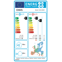 Air condition CHIQ 09DK 9000BTU με Wifi, φίλτρο 3 σε 1, ιονιστή και λειτουργία αφύγρανσης A+ & A+++
