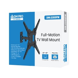 Βάση TV 23"-55" έως 30kg ρυθμιζόμενη για επίτοιχη τοποθέτηση DM PRO σε μαύρο χρώμα & κλίση +5°~-8°