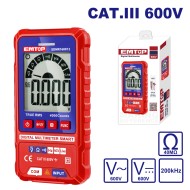 Πολύμετρο ψηφιακό Emtop με οθόνη LCD έως 4000 μετρήσεις RMS με ανίχνευση τάσης χωρίς επαφή