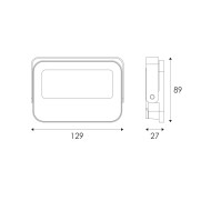 Προβολέας LED SMD 20W 3CCT 2000lm – Λευκό, RA>80, IP66, 185-265V Μαύρος