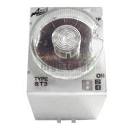 Χρονικό καθυστέρησης 230V AC 3A 8 πόδια με 2 μεταγωγικές επαφές, 1+1, ρύθμιση 1sec-80min
