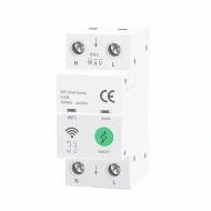 Smart WiFi μικροαυτόματος διακόπτης ράγας διπολικός 2P 63A με μετρητή ενέργειας, προστασία υπερέντασης, υπέρτασης & ανίχνευση διαρροής Tuya