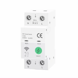 Smart WiFi μικροαυτόματος διακόπτης ράγας διπολικός 2P 63A με μετρητή ενέργειας, προστασία υπερέντασης, υπέρτασης & ανίχνευση διαρροής Tuya Smart WiFi μικροαυτόματος διακόπτης ράγας διπολικός 2P 63A με μετρητή ενέργειας, προστασία υπερέντασης, υπέρτασης & ανίχνευση διαρροής Tuya