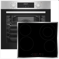 Φούρνος Multifunction AirFry Robin BN-61AF INOX 76lt μαζί με inox εστία 5 ζωνών Π59,7xΒ54,3xΥ59cm