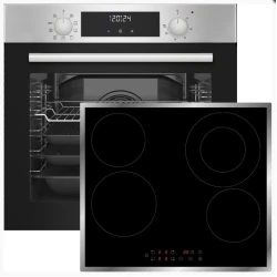 Φούρνος Multifunction AirFry Robin BN-61AF INOX 76lt μαζί με inox εστία 5 ζωνών Π59,7xΒ54,3xΥ59cm