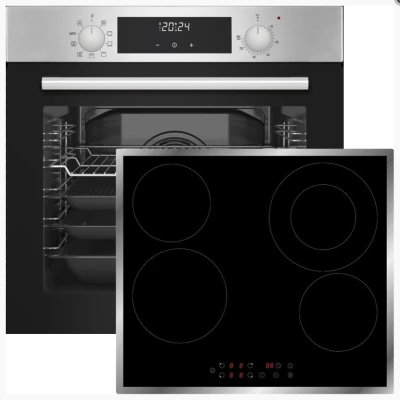Φούρνος Multifunction AirFry Robin BN-61AF INOX 76lt μαζί με inox εστία 5 ζωνών Π59,7xΒ54,3xΥ59cm