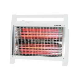 Θερμάστρα χαλαζία 1600W με 4 λάμπες 2 ταχύτητες και διακόπτη ασφαλείας λευκή 36x15.5x45cm