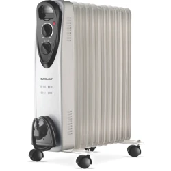 Ηλεκτρικό καλοριφέρ λαδιού 11 φέτες 2500W λευκό και μαύρο 45x24x54cm Ηλεκτρικό καλοριφέρ λαδιού 11 φέτες 2500W λευκό και μαύρο 45x24x54cm