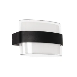 Μοντέρνα επιτοίχια απλίκα LED kelvo® EMPIRE 12W 1200lm IP65 θερμό λευκό 2700K μαύρο ματ 18.5x9x12cm