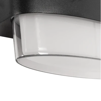 Μοντέρνα επιτοίχια απλίκα LED kelvo® EMPIRE 12W 1200lm IP65 θερμό λευκό 2700K μαύρο ματ 18.5x9x12cm