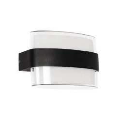 Μοντέρνα επιτοίχια απλίκα LED kelvo® EMPIRE 12W 1260lm 4500K IP65 μαύρο ματ 18.5x9x12cm