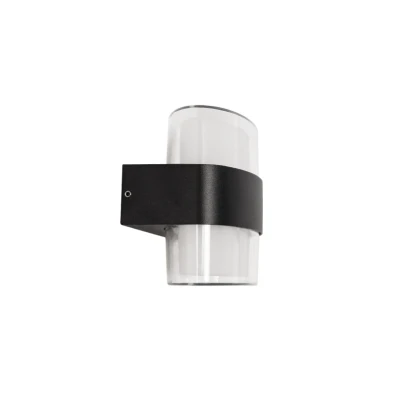 Μοντέρνα επιτοίχια απλίκα LED kelvo® EMPIRE 12W 1260lm 4500K IP65 μαύρο ματ 18.5x9x12cm