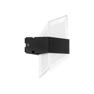 Μοντέρνο επιτοίχιο φωτιστικό LED kelvo® EMPIRE 12W 1200lm IP65 θερμό λευκό 2700K μαύρο ματ 18.5x10x17.5cm