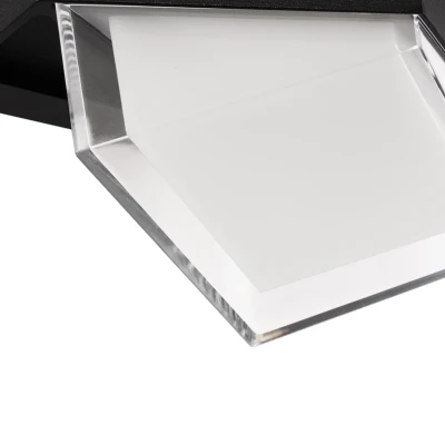 Μοντέρνο επιτοίχιο φωτιστικό LED kelvo® EMPIRE 12W 1200lm IP65 θερμό λευκό 2700K μαύρο ματ 18.5x10x17.5cm