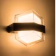 Μοντέρνο επιτοίχιο φωτιστικό LED kelvo® EMPIRE 12W 1200lm IP65 θερμό λευκό 2700K μαύρο ματ 18.5x10x17.5cm
