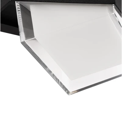 Επιτοίχια απλίκα LED kelvo® EMPIRE 12W 1260lm IP65 φυσικό λευκό 4500K διφωτο μαύρο ματ 18.5x10x17.5cm