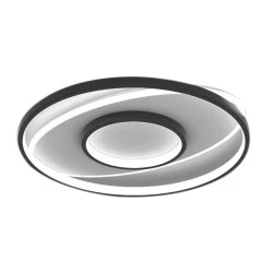 Φωτιστικό led light DAROCA  χρώμα λευκό & μαύρο CCT 77W 7700lm με διαστάσεις Φ50cm x6cm