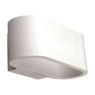 Απλίκα τοίχου SMALL οβάλ γύψινη για λάμπα G9 max 6W 180x95x90mm σε λευκό χρώμα
