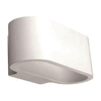 Απλίκα τοίχου SMALL οβάλ γύψινη για λάμπα G9 max 6W 180x95x90mm σε λευκό χρώμα Απλίκα τοίχου SMALL οβάλ γύψινη για λάμπα G9 max 6W 180x95x90mm σε λευκό χρώμα
