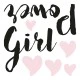 Διακοσμητικά αυτοκόλλητα με μήνυμα τοίχου Girl Power από βινύλιο κομμένα και έτοιμα για χρήση
