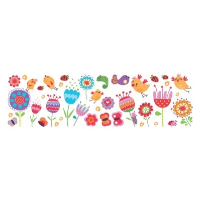 Αυτοκόλλητα διπλής όψης Birds and Flowers L κατάλληλο για τοποθέτηση σε τζάμι παραθύρου ή τοίχο Αυτοκόλλητα διπλής όψης Birds and Flowers L κατάλληλο για τοποθέτηση σε τζάμι παραθύρου ή τοίχο