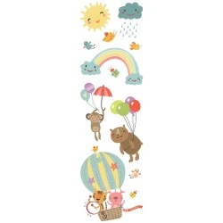 Διακοσμητικά αυτοκόλλητα διπλής όψης Rainbow Animals για τζάμι ή τοίχο L 32x12.5cm από βινύλιο Διακοσμητικά αυτοκόλλητα διπλής όψης Rainbow Animals για τζάμι ή τοίχο L 32x12.5cm από βινύλιο