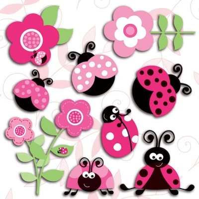 Διακοσμητικά αυτοκόλλητα 3 επιπέδων Pink Ladybugs M 30x30cm Διακοσμητικά αυτοκόλλητα 3 επιπέδων Pink Ladybugs M 30x30cm