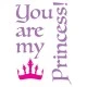 Διακοσμητικά αυτοκόλλητα τοίχου με μήνυμα Princess L 70x47.5cm από βινύλιο
