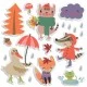 Διακοσμητικά αφρώδη αυτοκόλλητα τοίχου Rainy Day L 70x47.50cm