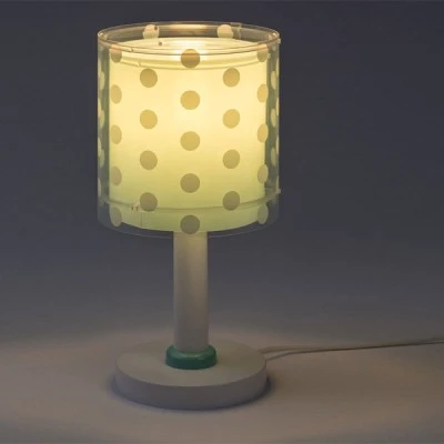 Φωτιστικό κομοδίνου Dots Green E14 220V–240V διπλού τοιχώματος από διάφανο πολυπροπυλένιο αντοχής Φωτιστικό κομοδίνου Dots Green E14 220V–240V διπλού τοιχώματος από διάφανο πολυπροπυλένιο αντοχής