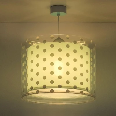 Κρεμαστό φωτιστικό Dots Green Ε27 220V-240V με διάφανα σημεία στήριξης για αποφυγή σκιών στο δωμάτιο