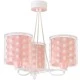 Κρεμαστό φωτιστικό οροφής τρίφωτο Dots Pink Ε27 220-240V με ρυθμιζόμενο κιτ ανάρτησης